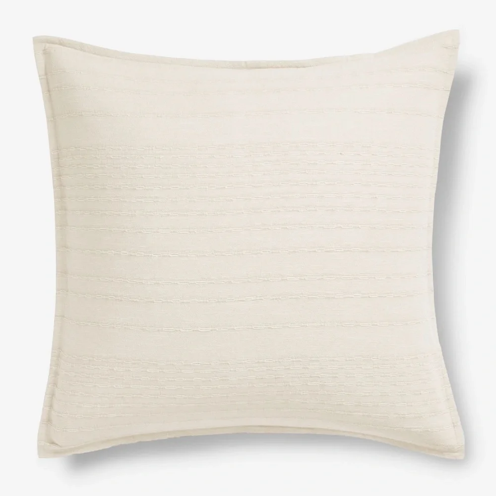 West Elm Reese Linen Cotton Euro Shams in Sand #2